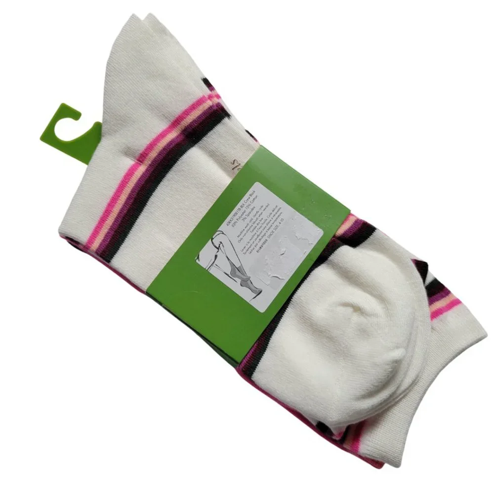 NWT♠️KATE SPADE♠️"Hello" Designer Crew Socks 3 Pairs New York - Picture 5 of 16